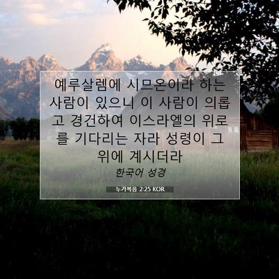 Picture 07 - 누가복음 2:25 KOR - 예루살렘에 시므온이라 하는 사람이 - Bible Verse Picture