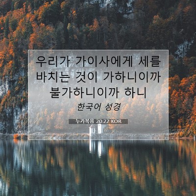 Picture 07 - 누가복음 20:22 KOR - 우리가 가이사에게 세를 바치는 것이 - Bible Verse Picture