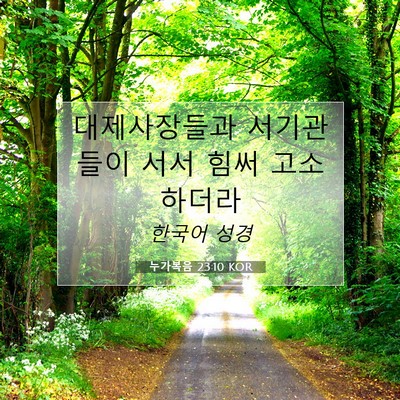 Picture 07 - 누가복음 23:10 KOR - 대제사장들과 서기관들이 서서 힘써 - Bible Verse Picture