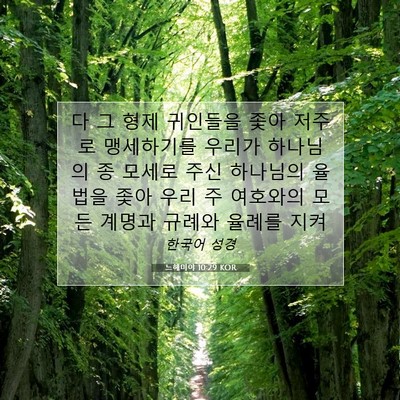 Picture 07 - 느헤미야 10:29 KOR - 다 그 형제 귀인들을 좇아 저주로 - Bible Verse Picture