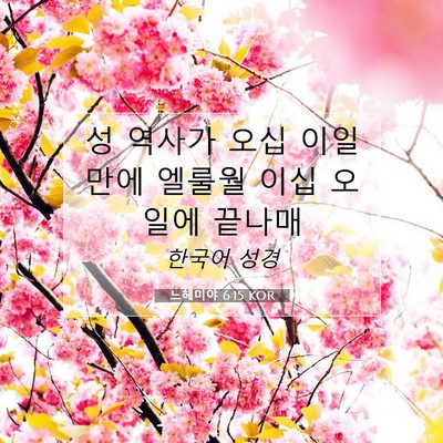Picture 07 - 느헤미야 6:15 KOR - 성 역사가 오십 이일만에 엘룰월 - Bible Verse Picture