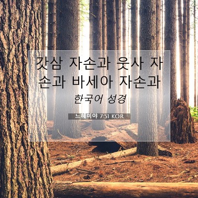Picture 07 - 느헤미야 7:51 KOR - 갓삼 자손과 웃사 자손과 바세아 - Bible Verse Picture