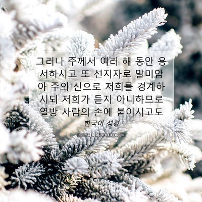 Picture 07 - 느헤미야 9:30 KOR - 그러나 주께서 여러 해 동안 - Bible Verse Picture