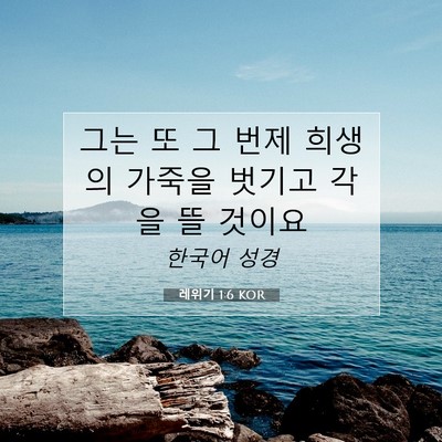 Picture 07 - 레위기 1:6 KOR - 그는 또 그 번제 희생의 가죽을 - Bible Verse Picture