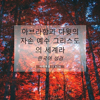 Picture 07 - 마태복음 1:1 KOR - 아브라함과 다윗의 자손 예수 - Bible Verse Picture