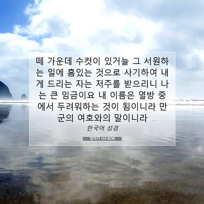 Picture 07 - 말라기 1:14 KOR - 떼 가운데 수컷이 있거늘 그 - Bible Verse Picture