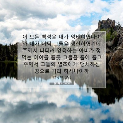 Picture 07 - 민수기 11:12 KOR - 이 모든 백성을 내가 잉태하였나이까 - Bible Verse Picture