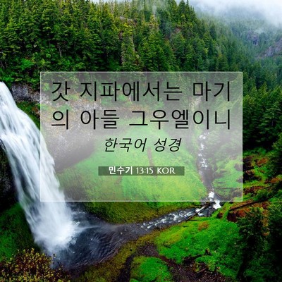 Picture 07 - 민수기 13:15 KOR - 갓 지파에서는 마기의 아들 - Bible Verse Picture
