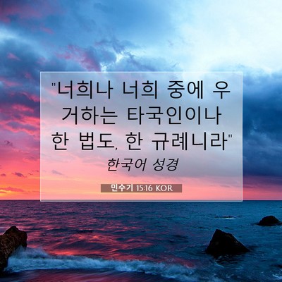 Picture 07 - 민수기 15:16 KOR - 