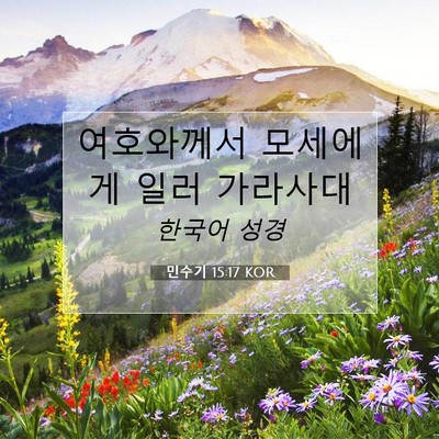 Picture 07 - 민수기 15:17 KOR - 여호와께서 모세에게 일러 - Bible Verse Picture