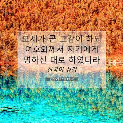 Picture 07 - 민수기 17:11 KOR - 모세가 곧 그같이 하되 여호와께서 - Bible Verse Picture