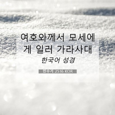 Picture 07 - 민수기 25:16 KOR - 여호와께서 모세에게 일러 - Bible Verse Picture