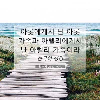 Picture 07 - 민수기 26:17 KOR - 아롯에게서 난 아롯 가족과 - Bible Verse Picture
