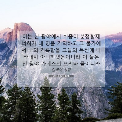 Picture 07 - 민수기 27:14 KOR - 이는 신 광야에서 회중이 분쟁할제 - Bible Verse Picture