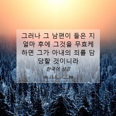 Picture 07 - 민수기 30:15 KOR - 그러나 그 남편이 들은 지 얼마 후에 - Bible Verse Picture