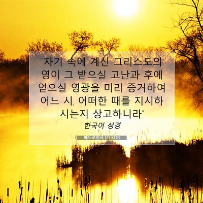 Picture 07 - 베드로전서 1:11 KOR - 
