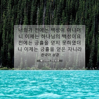 Picture 07 - 베드로전서 2:10 KOR - 너희가 전에는 백성이 아니더니 - Bible Verse Picture