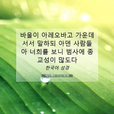 Picture 07 - 사도행전 17:22 KOR - 바울이 아레오바고 가운데 서서 - Bible Verse Picture