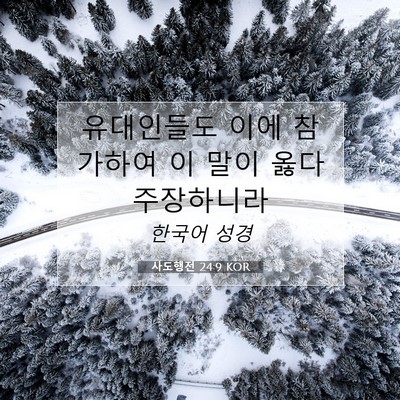 Picture 07 - 사도행전 24:9 KOR - 유대인들도 이에 참가하여 이 말이 - Bible Verse Picture