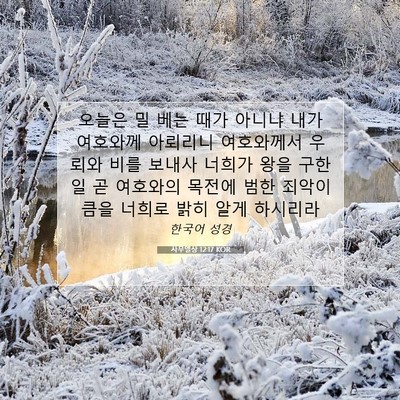 Picture 07 - 사무엘상 12:17 KOR - 오늘은 밀 베는 때가 아니냐 내가 - Bible Verse Picture