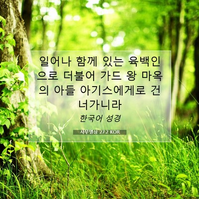 Picture 07 - 사무엘상 27:2 KOR - 일어나 함께 있는 육백인으로 더불어 - Bible Verse Picture