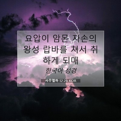 Picture 07 - 사무엘하 12:26 KOR - 요압이 암몬 자손의 왕성 랍바를 - Bible Verse Picture
