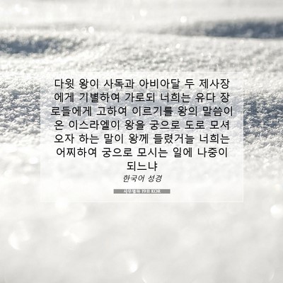 Picture 07 - 사무엘하 19:11 KOR - 다윗 왕이 사독과 아비아달 두 - Bible Verse Picture