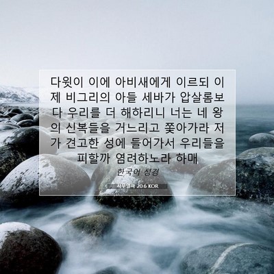 Picture 07 - 사무엘하 20:6 KOR - 다윗이 이에 아비새에게 이르되 이제 - Bible Verse Picture