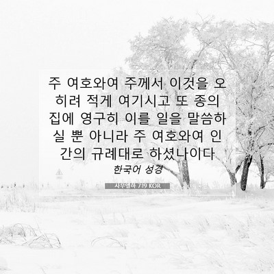 Picture 07 - 사무엘하 7:19 KOR - 주 여호와여 주께서 이것을 오히려 - Bible Verse Picture
