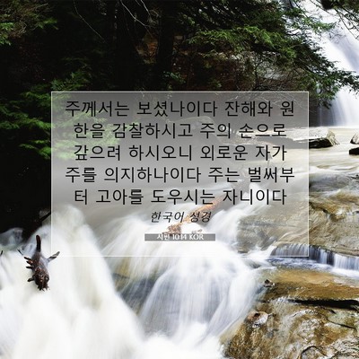 Picture 07 - 시편 10:14 KOR - 주께서는 보셨나이다 잔해와 원한을 - Bible Verse Picture