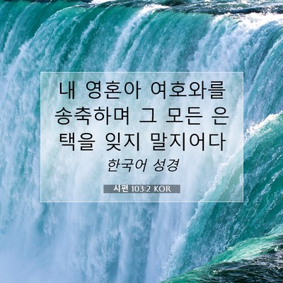 Picture 07 - 시편 103:2 KOR - 내 영혼아 여호와를 송축하며 그 - Bible Verse Picture