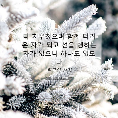 Picture 07 - 시편 14:3 KOR - 다 치우쳤으며 함께 더러운 자가 - Bible Verse Picture