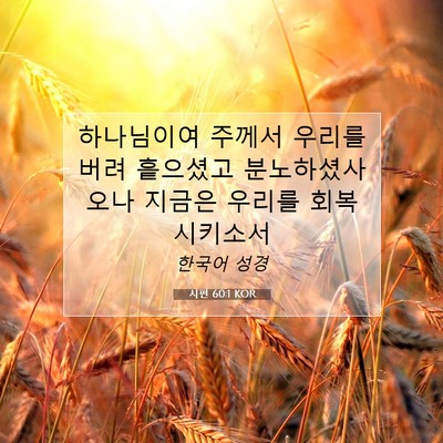 Picture 07 - 시편 60:1 KOR - 하나님이여 주께서 우리를 버려 - Bible Verse Picture
