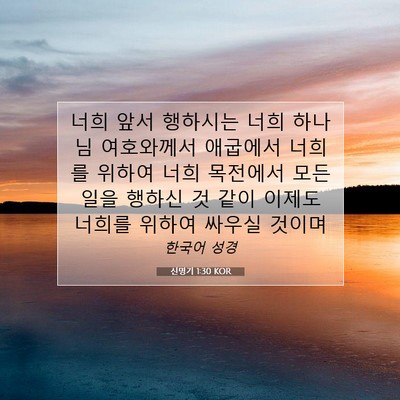 Picture 07 - 신명기 1:30 KOR - 너희 앞서 행하시는 너희 하나님 - Bible Verse Picture