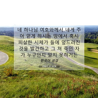 Picture 07 - 신명기 21:1 KOR - 네 하나님 여호와께서 네게 주어 - Bible Verse Picture