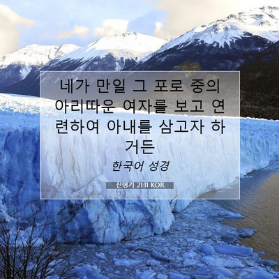 Picture 07 - 신명기 21:11 KOR - 네가 만일 그 포로 중의 아리따운 - Bible Verse Picture