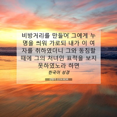Picture 07 - 신명기 22:14 KOR - 비방거리를 만들어 그에게 누명을 - Bible Verse Picture