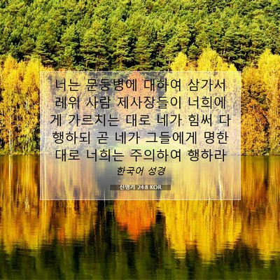 Picture 07 - 신명기 24:8 KOR - 너는 문둥병에 대하여 삼가서 레위 - Bible Verse Picture