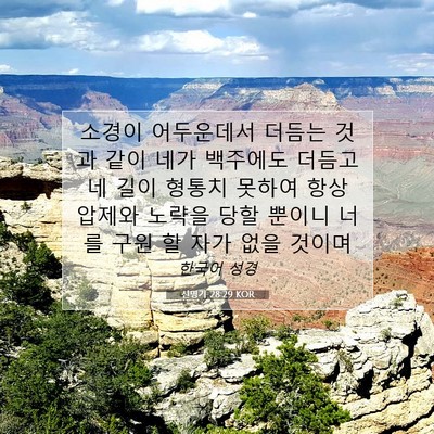 Picture 07 - 신명기 28:29 KOR - 소경이 어두운데서 더듬는 것과 같이 - Bible Verse Picture