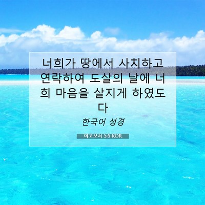Picture 07 - 야고보서 5:5 KOR - 너희가 땅에서 사치하고 연락하여 - Bible Verse Picture