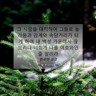 Picture 07 - 에스겔 14:8 KOR - 그 사람을 대적하여 그들로 놀라움과 - Bible Verse Picture