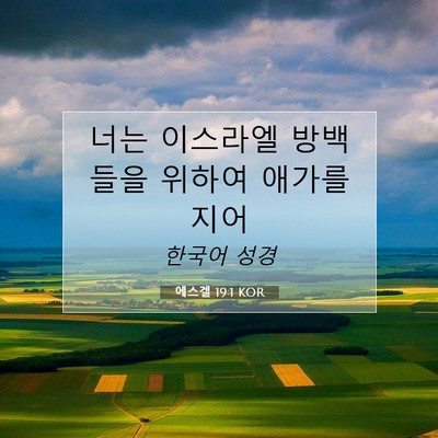 Picture 07 - 에스겔 19:1 KOR - 너는 이스라엘 방백들을 위하여 - Bible Verse Picture