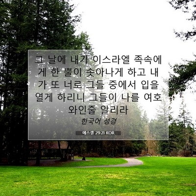 Picture 07 - 에스겔 29:21 KOR - 그 날에 내가 이스라엘 족속에게 한 - Bible Verse Picture