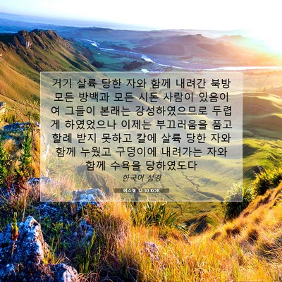 Picture 07 - 에스겔 32:30 KOR - 거기 살륙 당한 자와 함께 내려간 - Bible Verse Picture