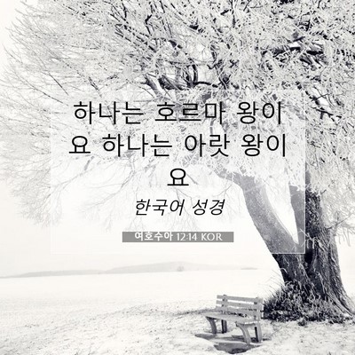 Picture 07 - 여호수아 12:14 KOR - 하나는 호르마 왕이요 하나는 아랏 - Bible Verse Picture