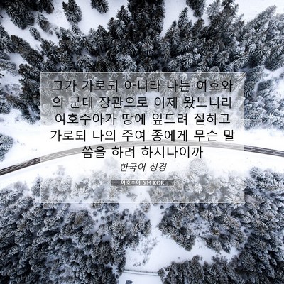 Picture 07 - 여호수아 5:14 KOR - 그가 가로되 아니라 나는 여호와의 - Bible Verse Picture
