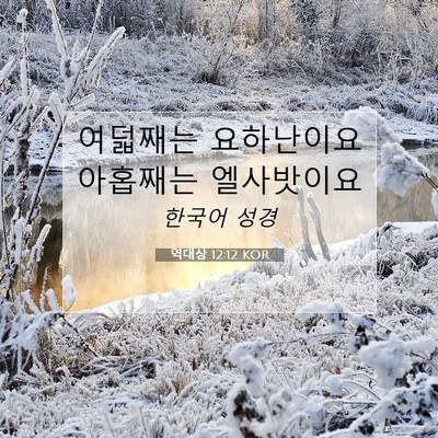 Picture 07 - 역대상 12:12 KOR - 여덟째는 요하난이요 아홉째는 - Bible Verse Picture