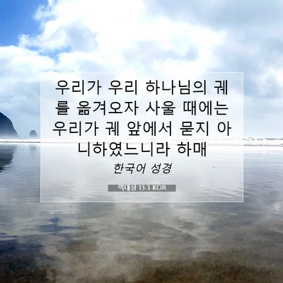 Picture 07 - 역대상 13:3 KOR - 우리가 우리 하나님의 궤를 옮겨오자 - Bible Verse Picture