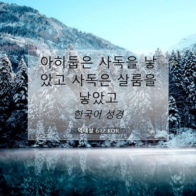 Picture 07 - 역대상 6:12 KOR - 아히둡은 사독을 낳았고 사독은 - Bible Verse Picture