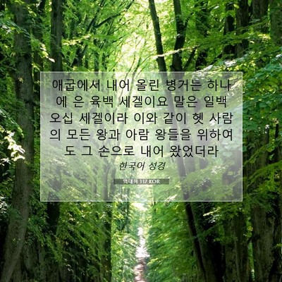 Picture 07 - 역대하 1:17 KOR - 애굽에서 내어 올린 병거는 하나에 - Bible Verse Picture